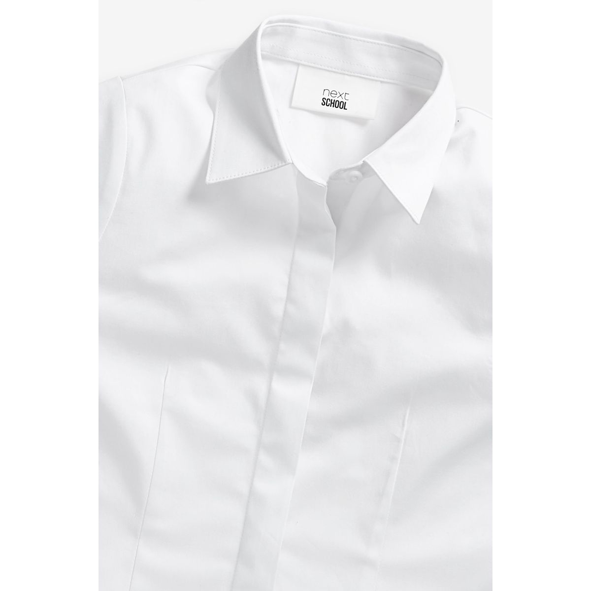 Blouse col claudine gaze de coton blanc bébé fille