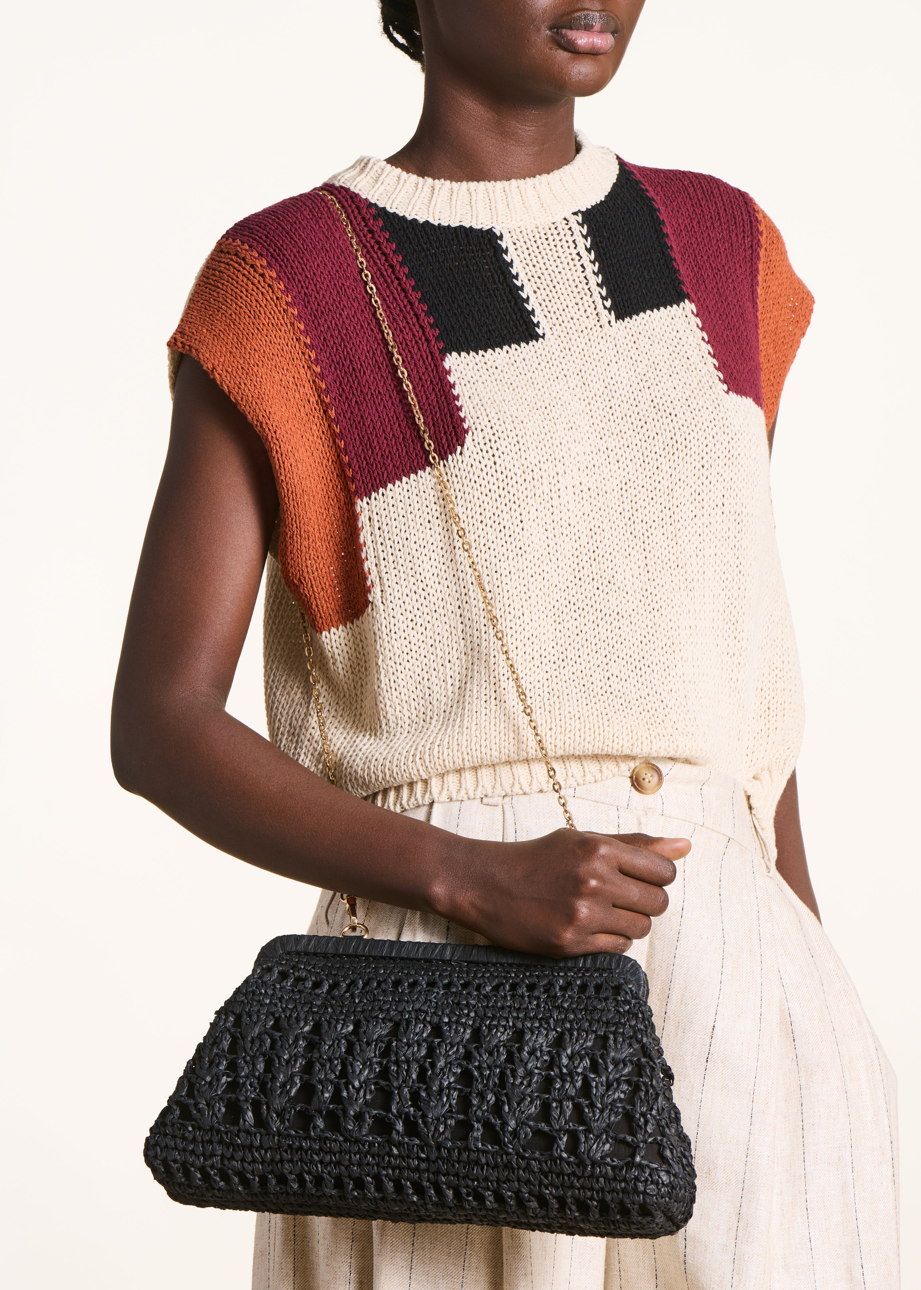 Sac besace en raphia, LA FEE MARABOUTEE