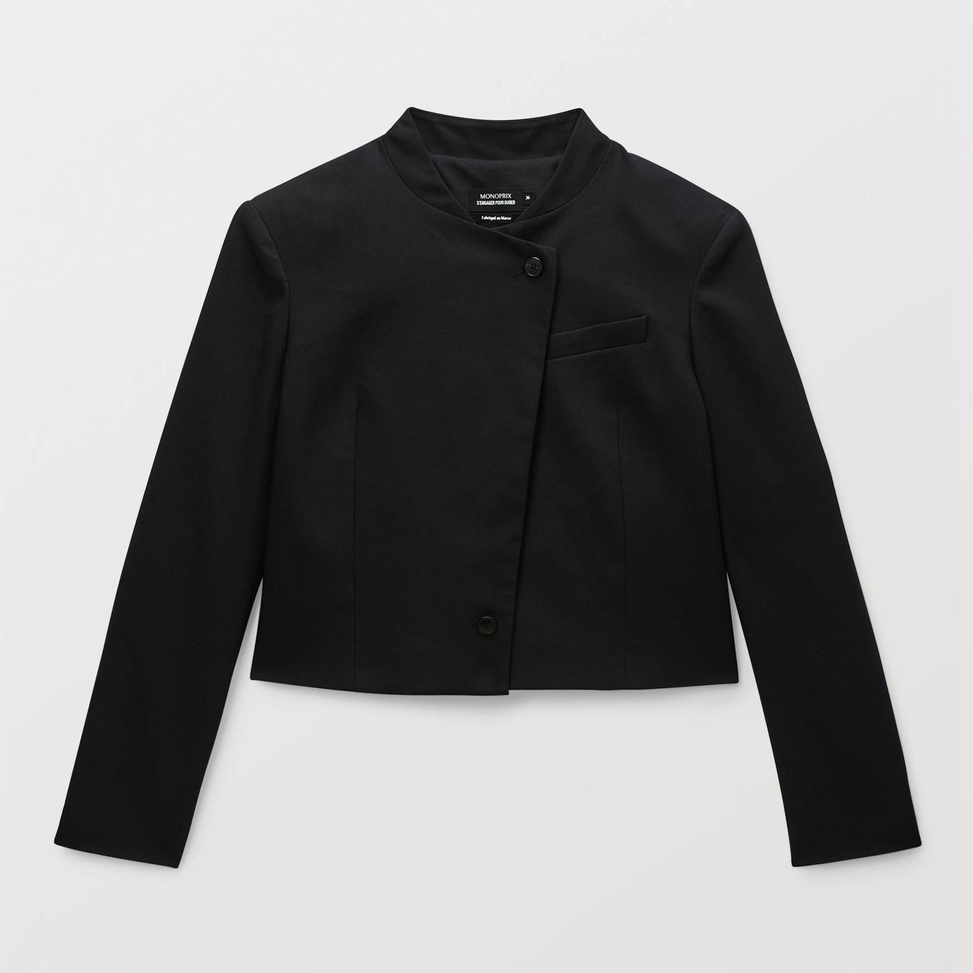 Veste blazer manches longues unie, MONOPRIX