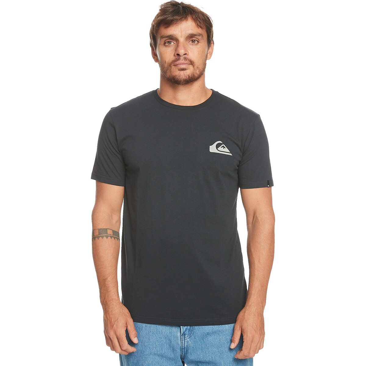 small logo print t-shirt in cotton with short sleeves