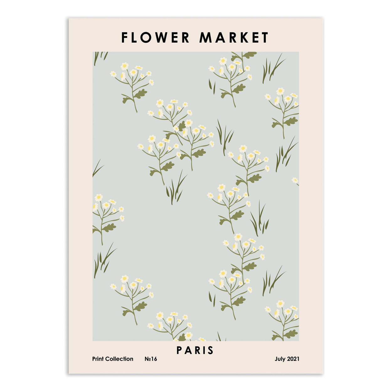 Affiche d'art - Flower Market Paris - NKTN, WALL EDITIONS