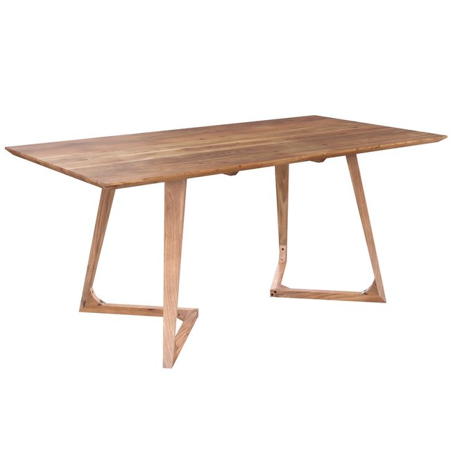 Table rectangulaire 6 personnes en bois d'acacia 175 cm - Pita Couleur bois clair <span itemprop=