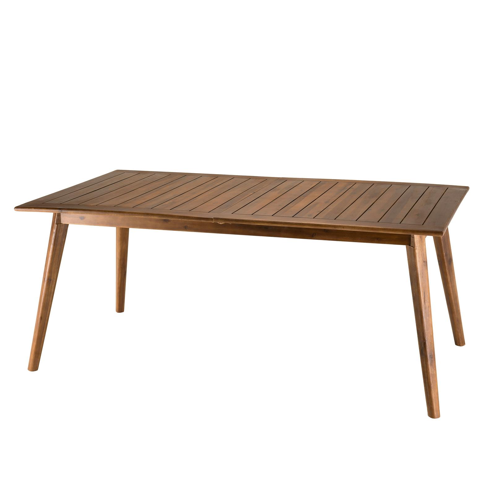 Table de jardin rectangulaire extensible style contemporain en bois d'acacia180/240x100cm SUMMER 10 personnes, PIER IMPORT
