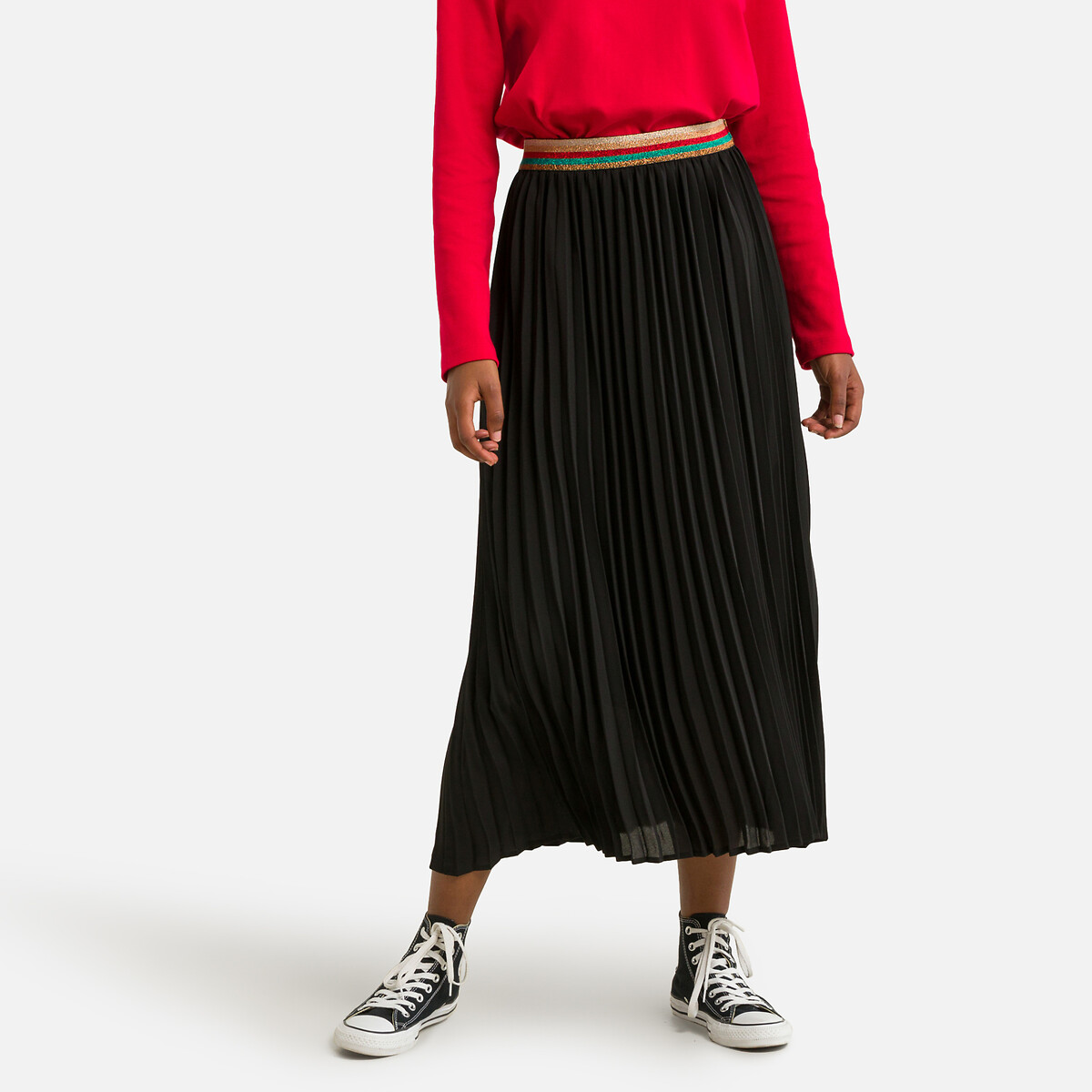 Image of Pleated Midaxi Skirt