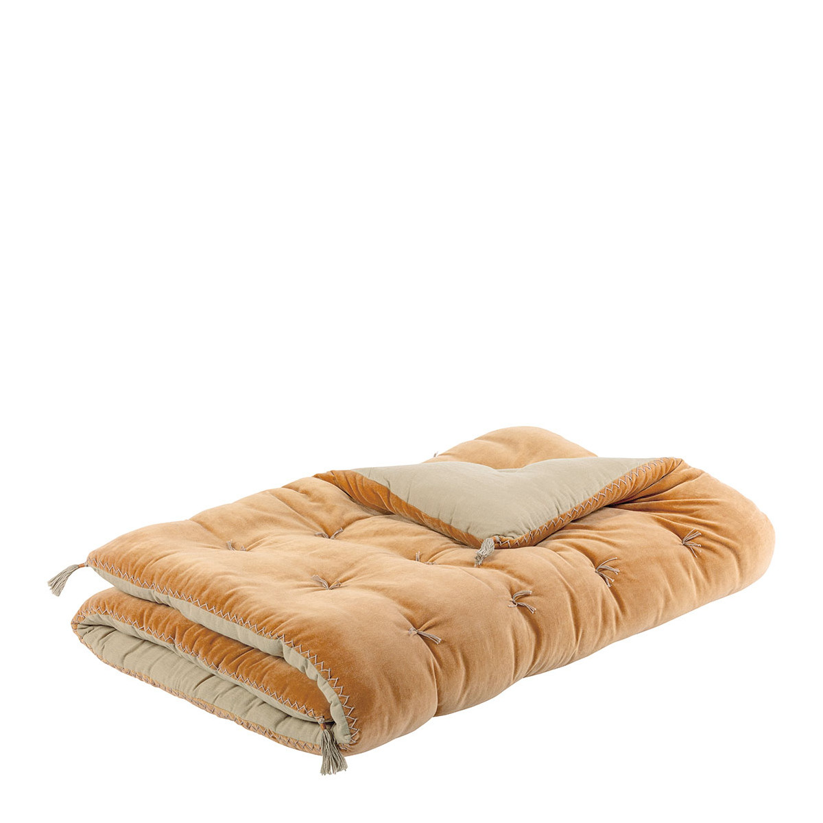 Futon MATTÉO velours de coton, BLANC D’IVOIRE