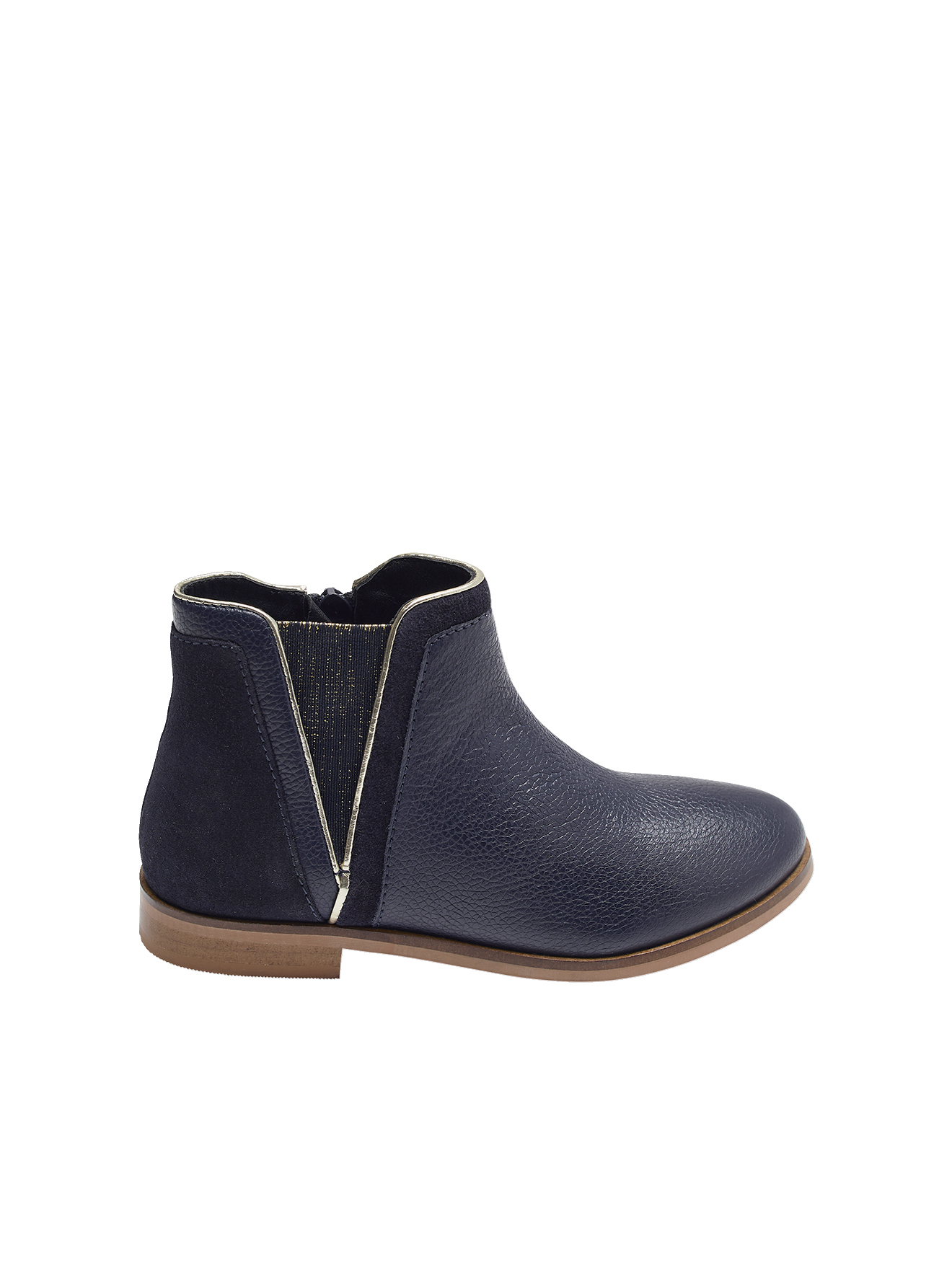 Boots cuir zippées, VERTBAUDET