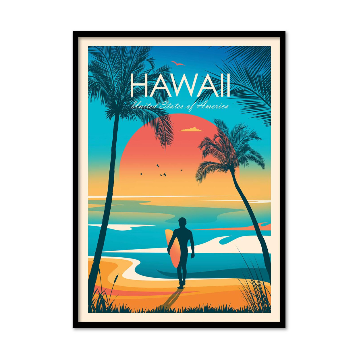 Affiche d'art - Hawaii - Studio Inception, WALL EDITIONS