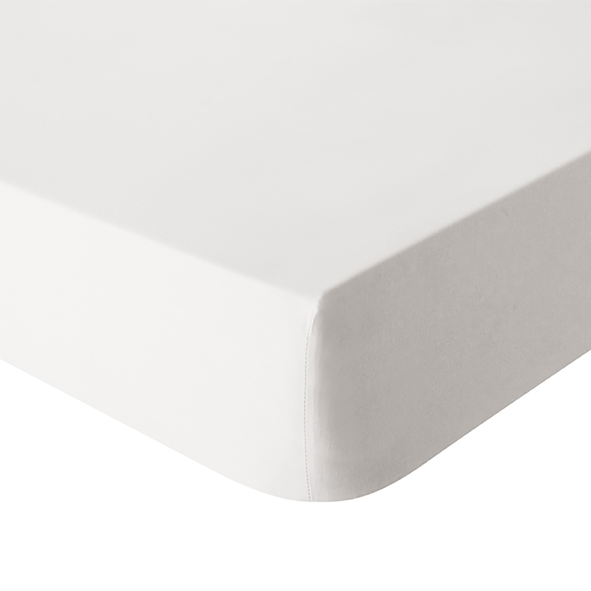 Drap housse uni en percale de coton lavée, bonnet de 35cm, DELICATE, ESSIX