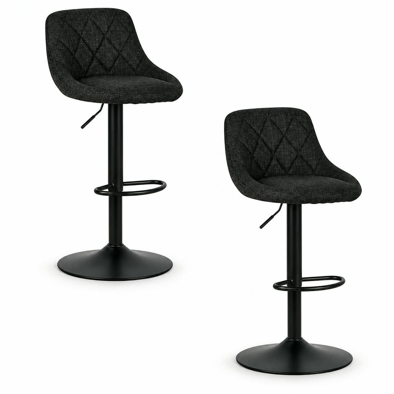 Chaise de bar en tissu, hauteur réglable (lot de 2) MALMOE, PIER IMPORT