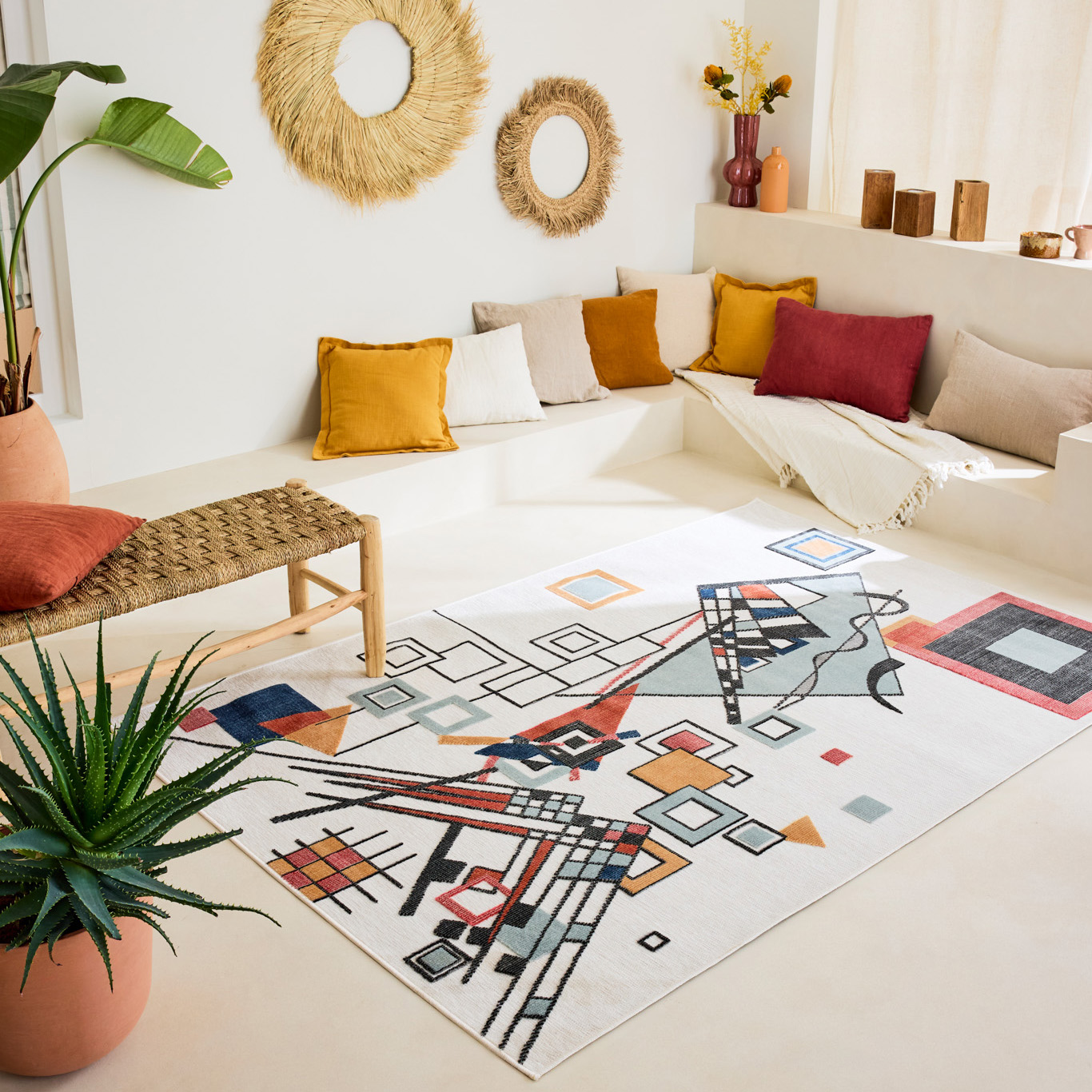 Tapis exterieur interieur à formes géométriques GARDEN, NAZAR RUGS