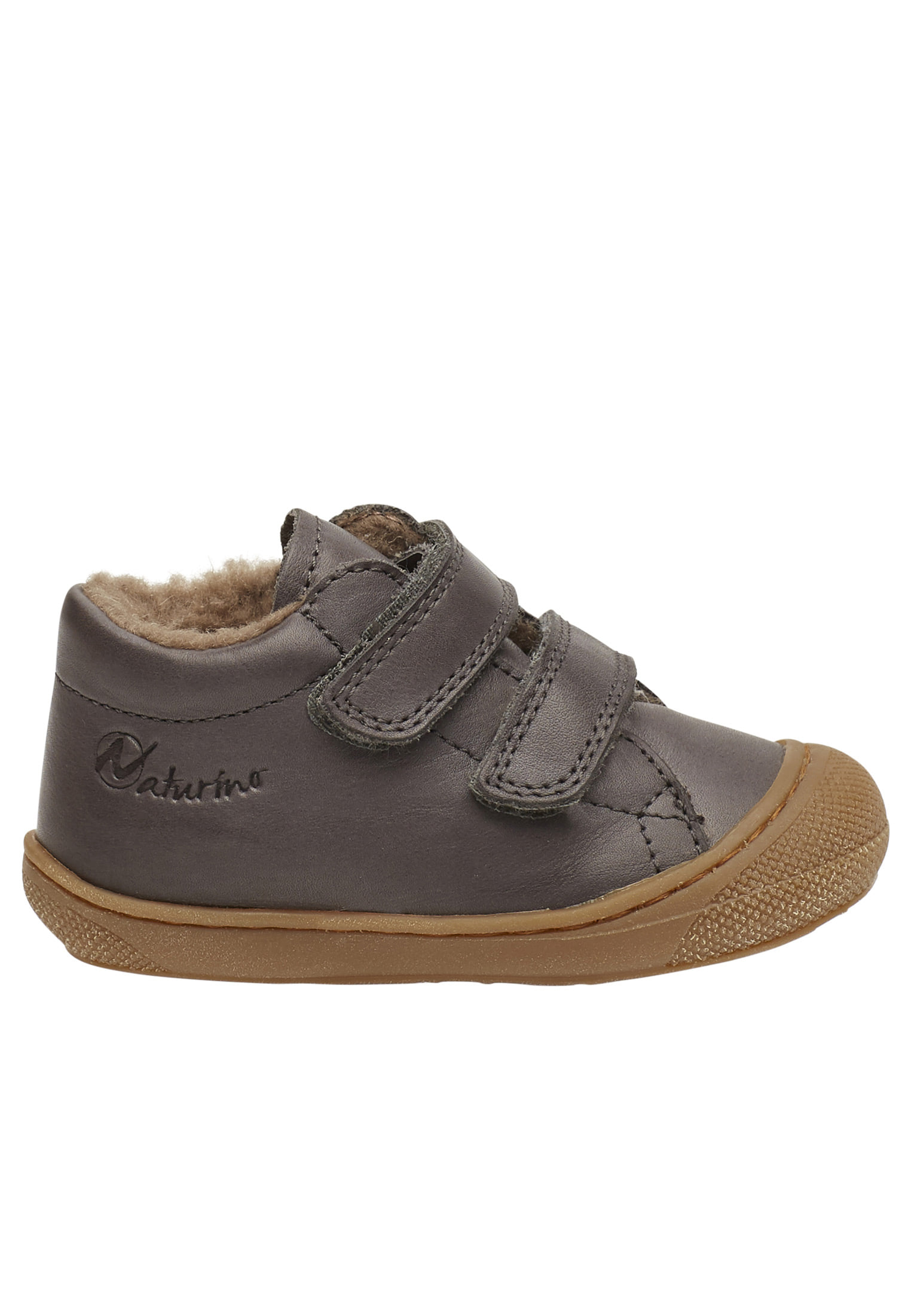 Chaussures premiers pas en cuir doublés en laine COCOON VL, NATURINO