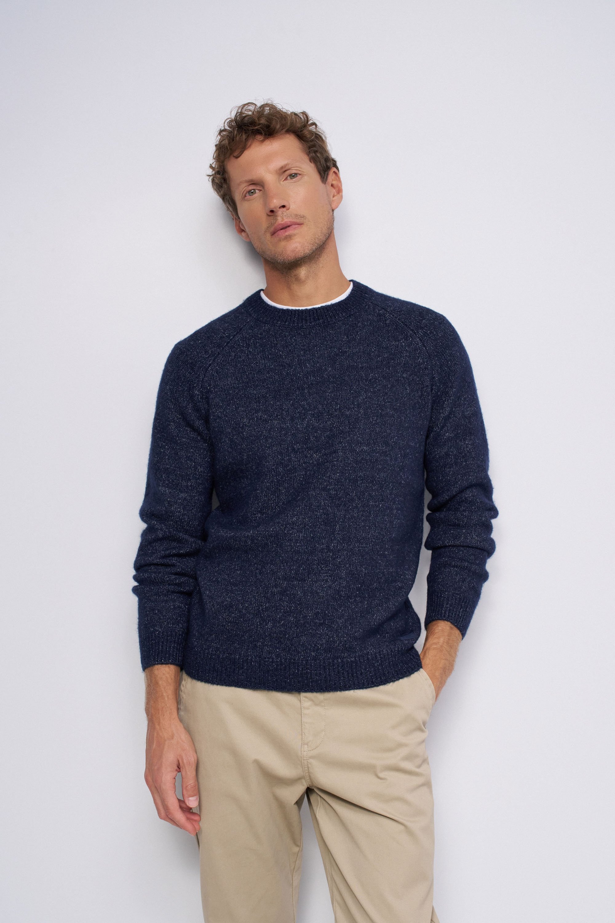PULL EN MAILLE EFFET CHINÉ, SALSA JEANS