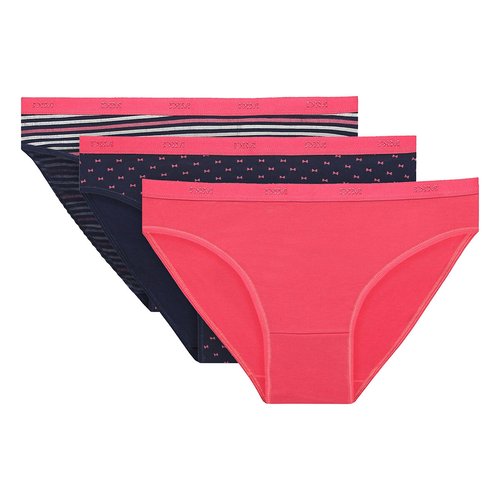 Pack of 3 les pockets knickers in stretch cotton Dim