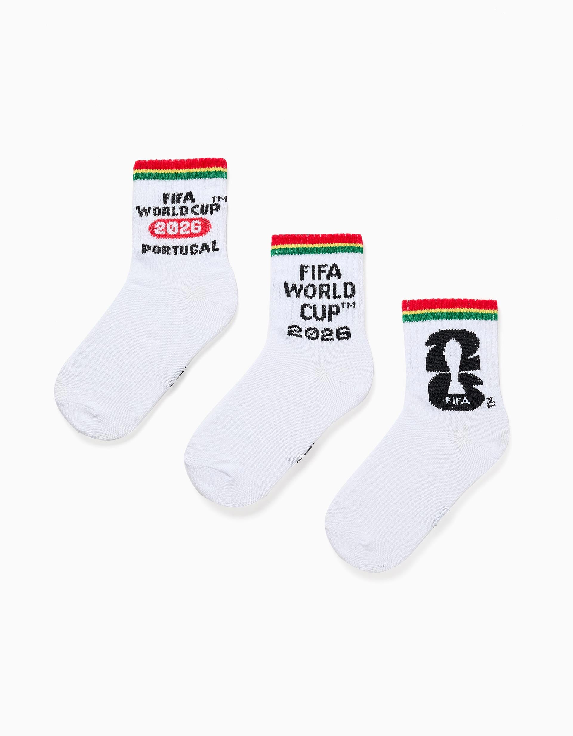 Lot de 3 paires de chaussettes Coupe du Monde de la FIFA 2026, ZIPPY