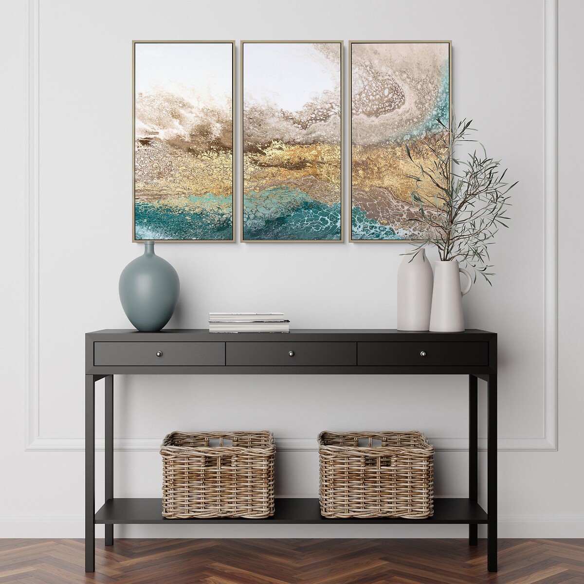40x80cm Tranquil Trilogy Framed Canvas, ÉDITÉ