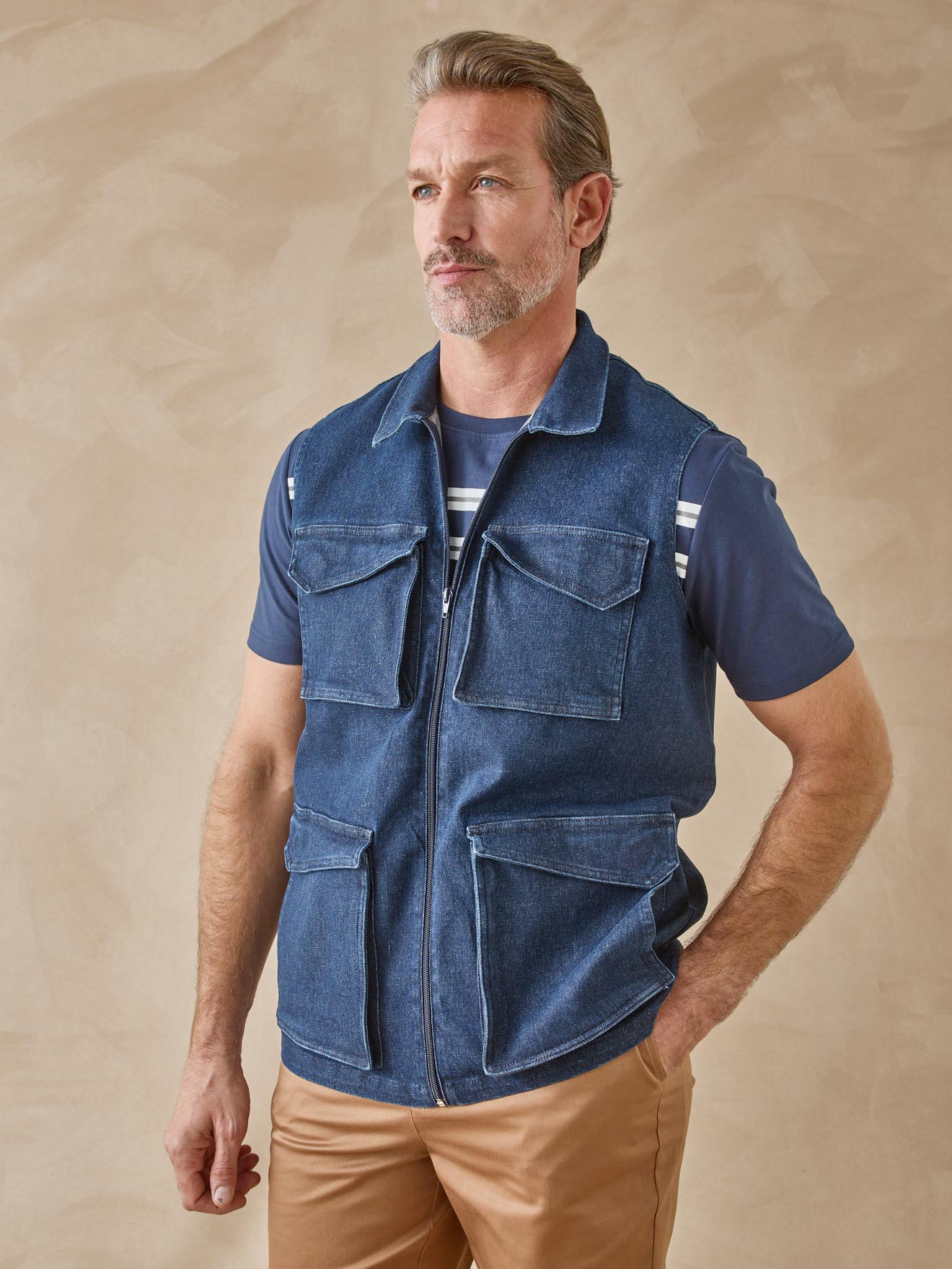 Veste sans manches en jean, DAXON