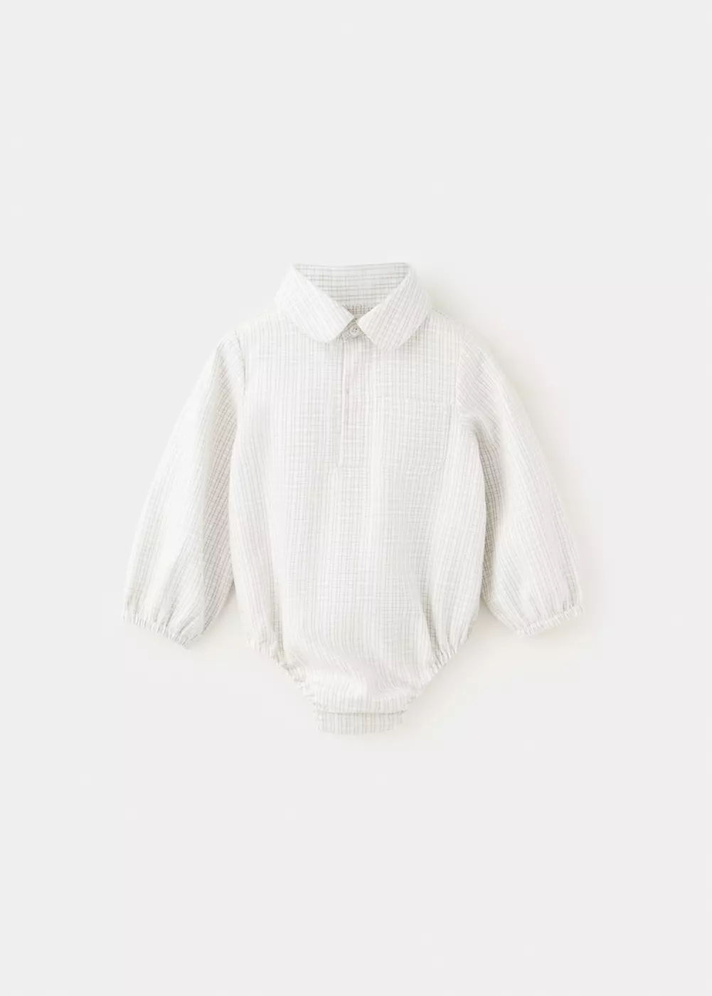 Chemise barboteuse en coton à carreaux, MANGO BABY