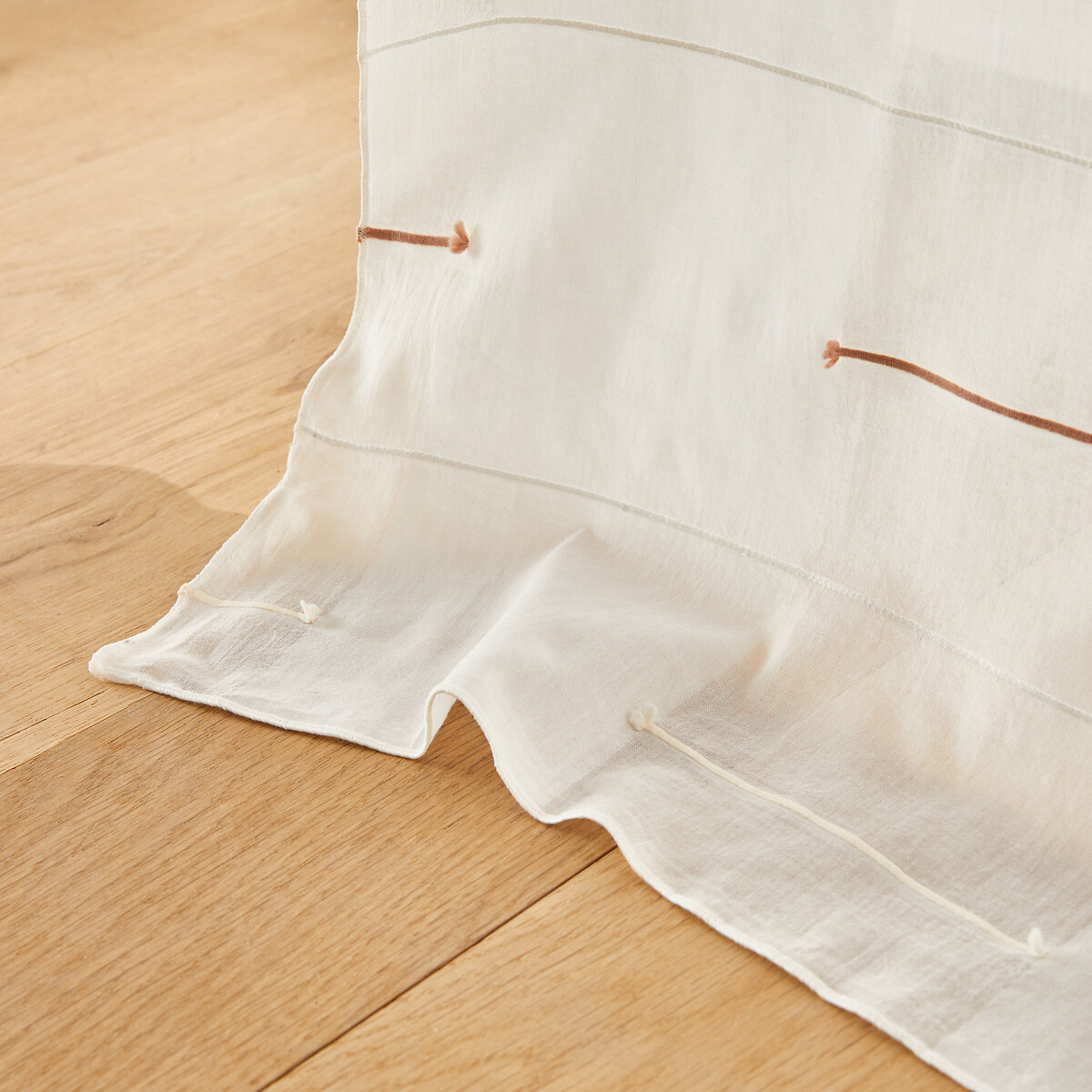Archaeo 100% Cotton Sheer Curtains - 50 X 96 Inches, White Voile Panels, Rod Pocket - View #6