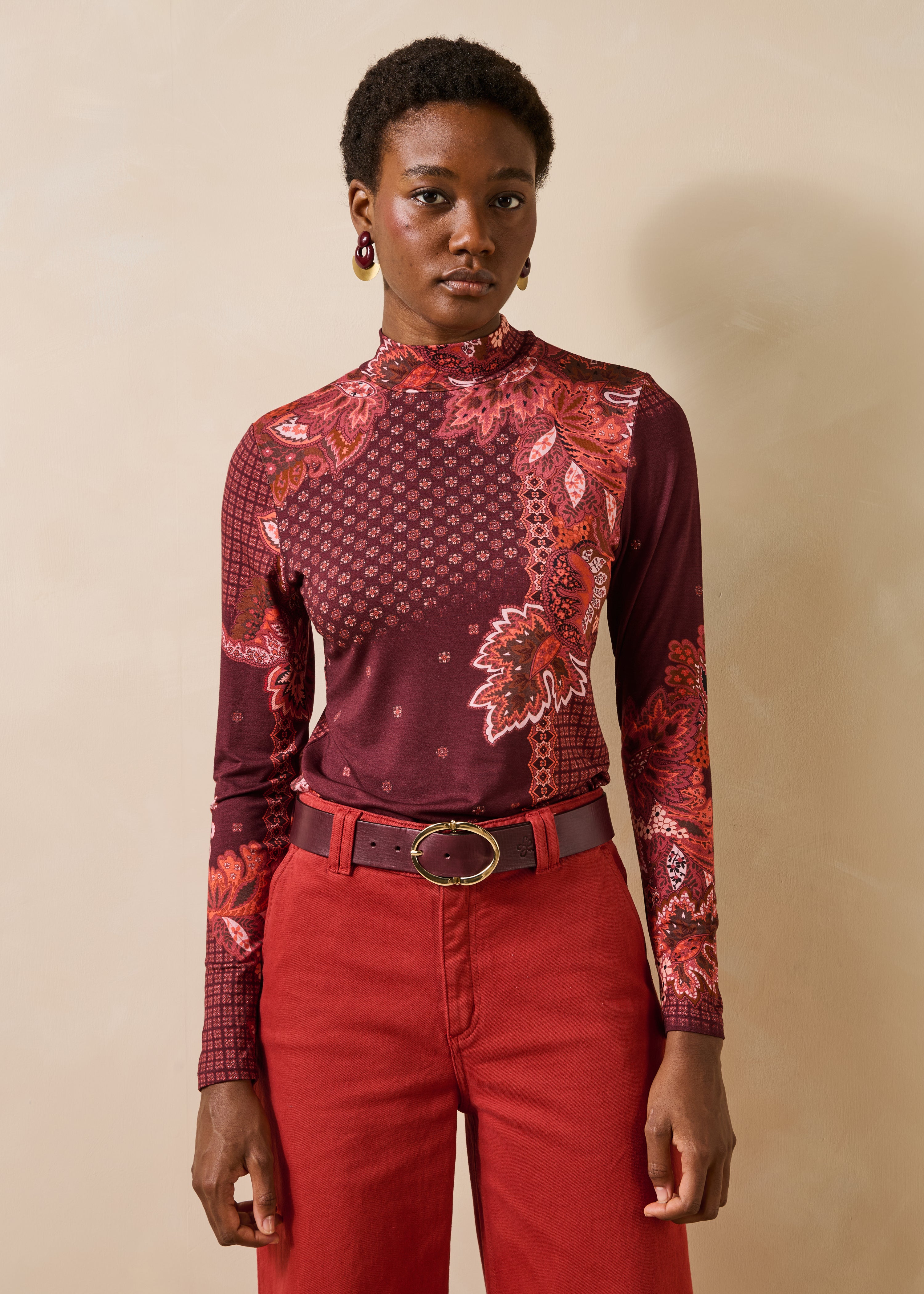 T-shirt imprimé manches longues en jersey, LA FEE MARABOUTEE