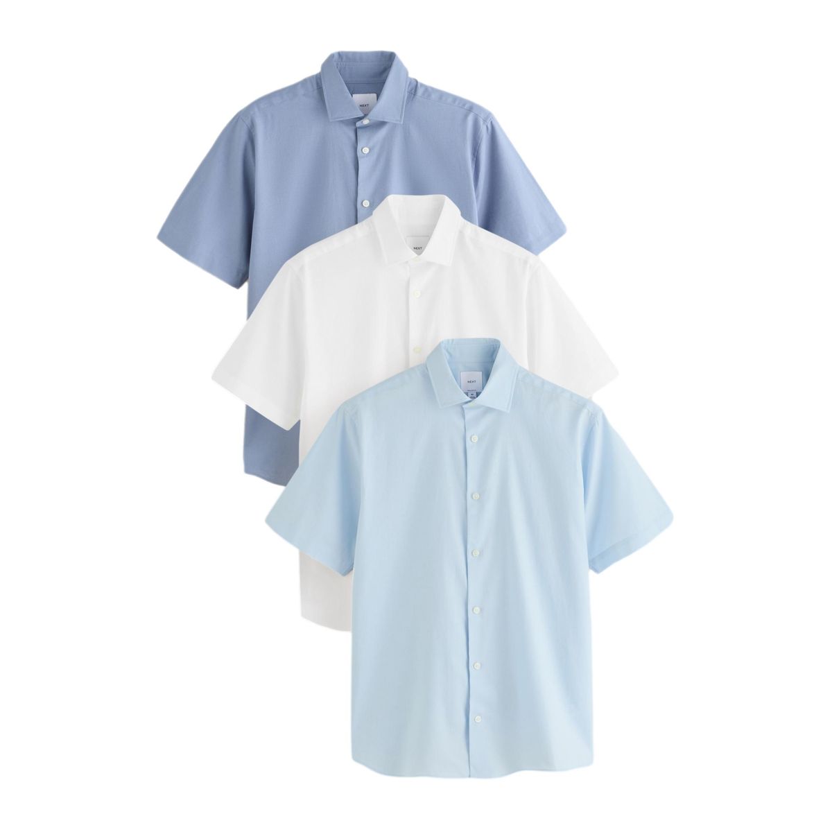 Chemise manches courtes en lin, lot de 3, NEXT
