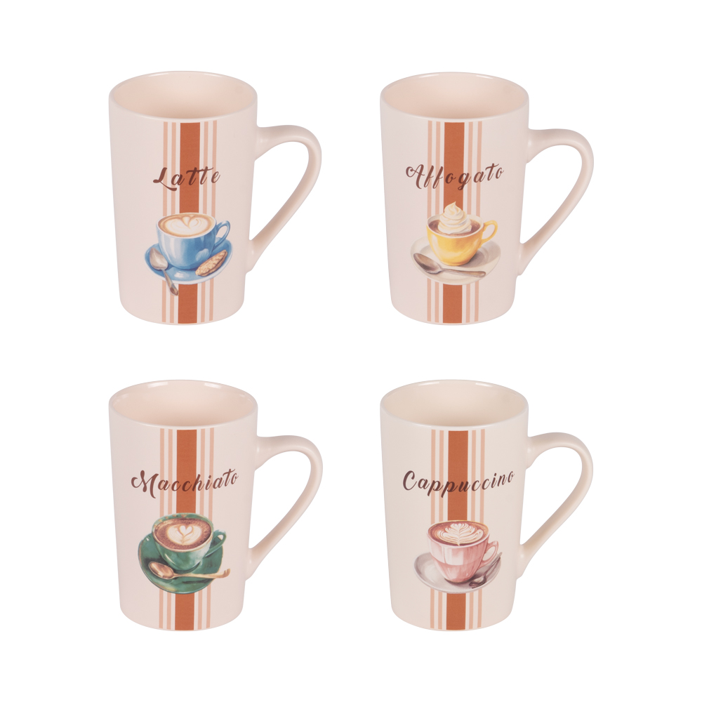 Coffret de 4 mugs Barista 35 cl - BARISTA, TABLE PASSION