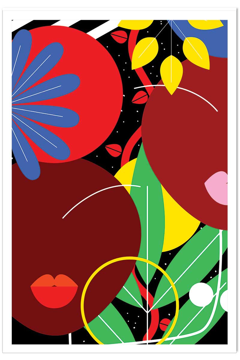 Affiche collage french kiss, HEXOA