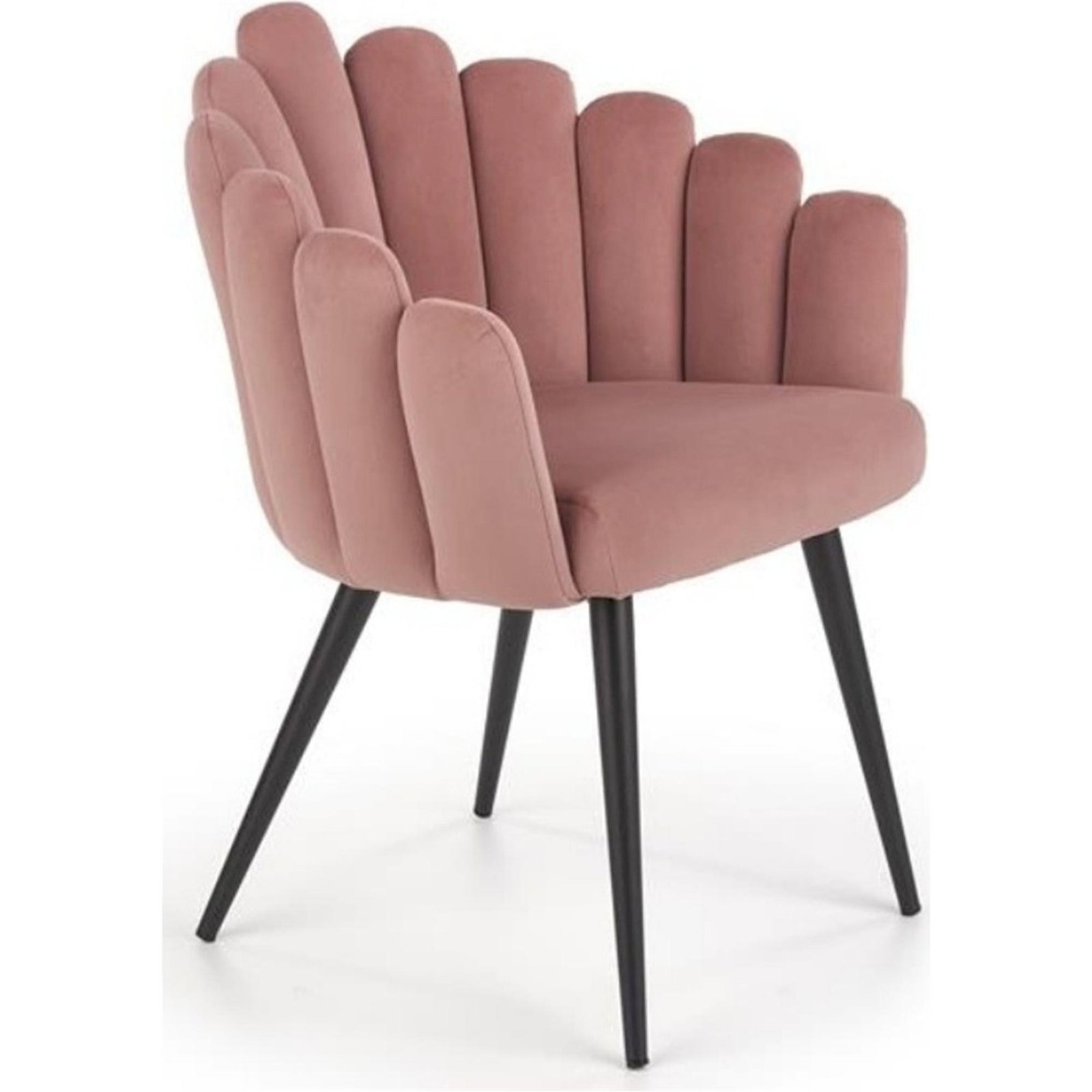 Chaise coquillage en velours GLIDOLE, RECOLLECTION