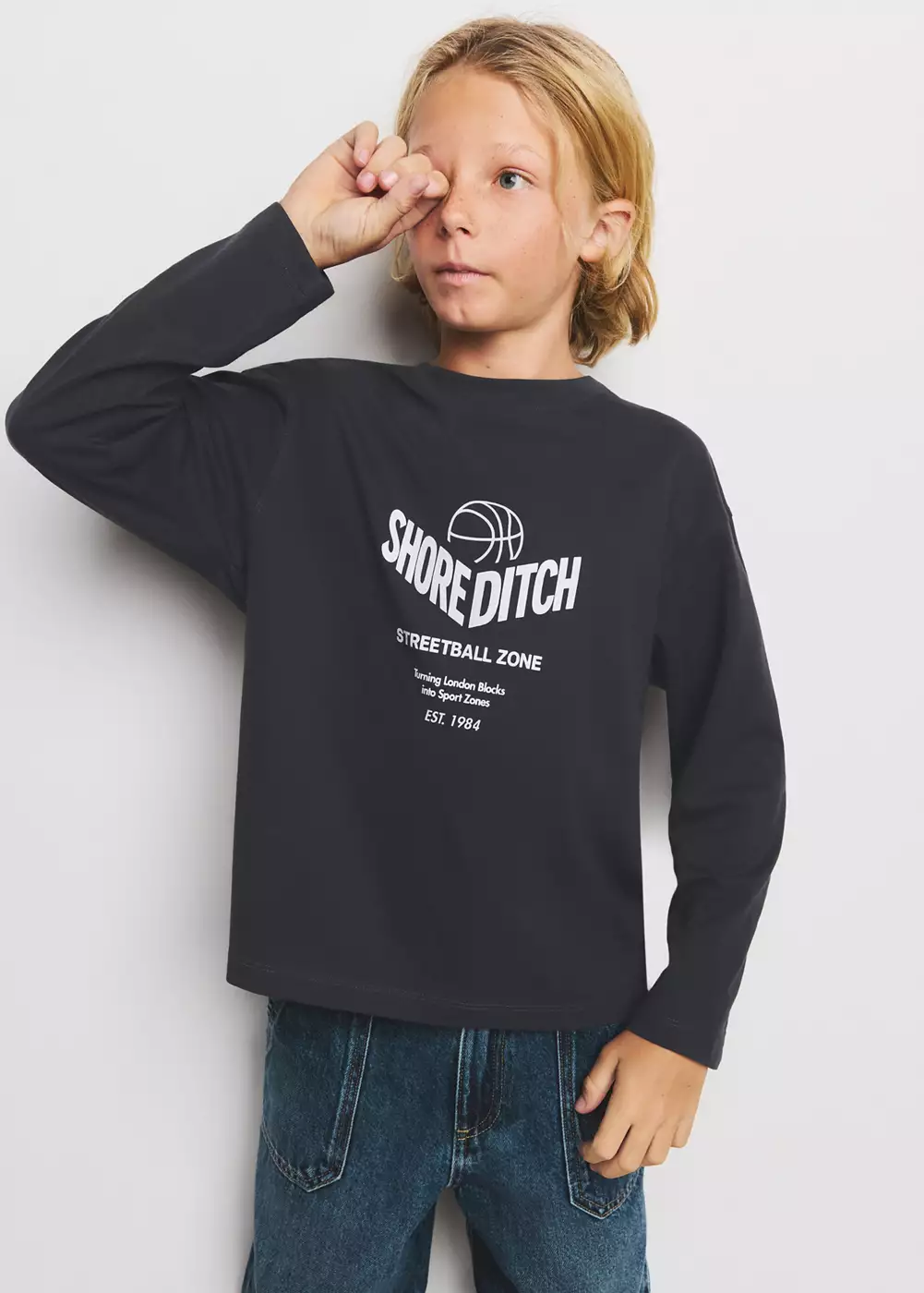 T-shirt coton détail imprimé, MANGO KIDS