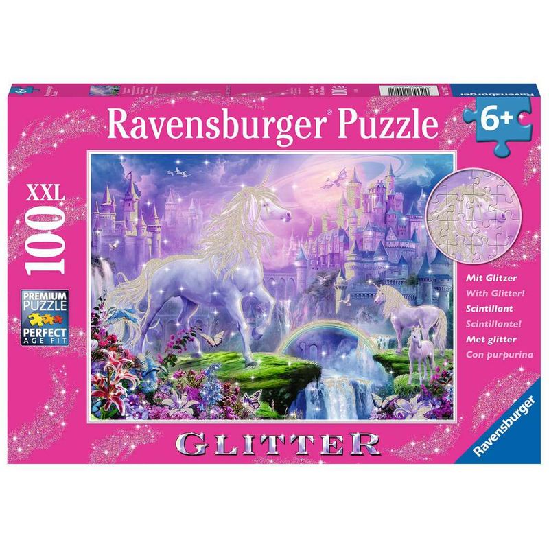 Ravensburger puzzle royaume de la licorne (glitter) 100p Ravensburger