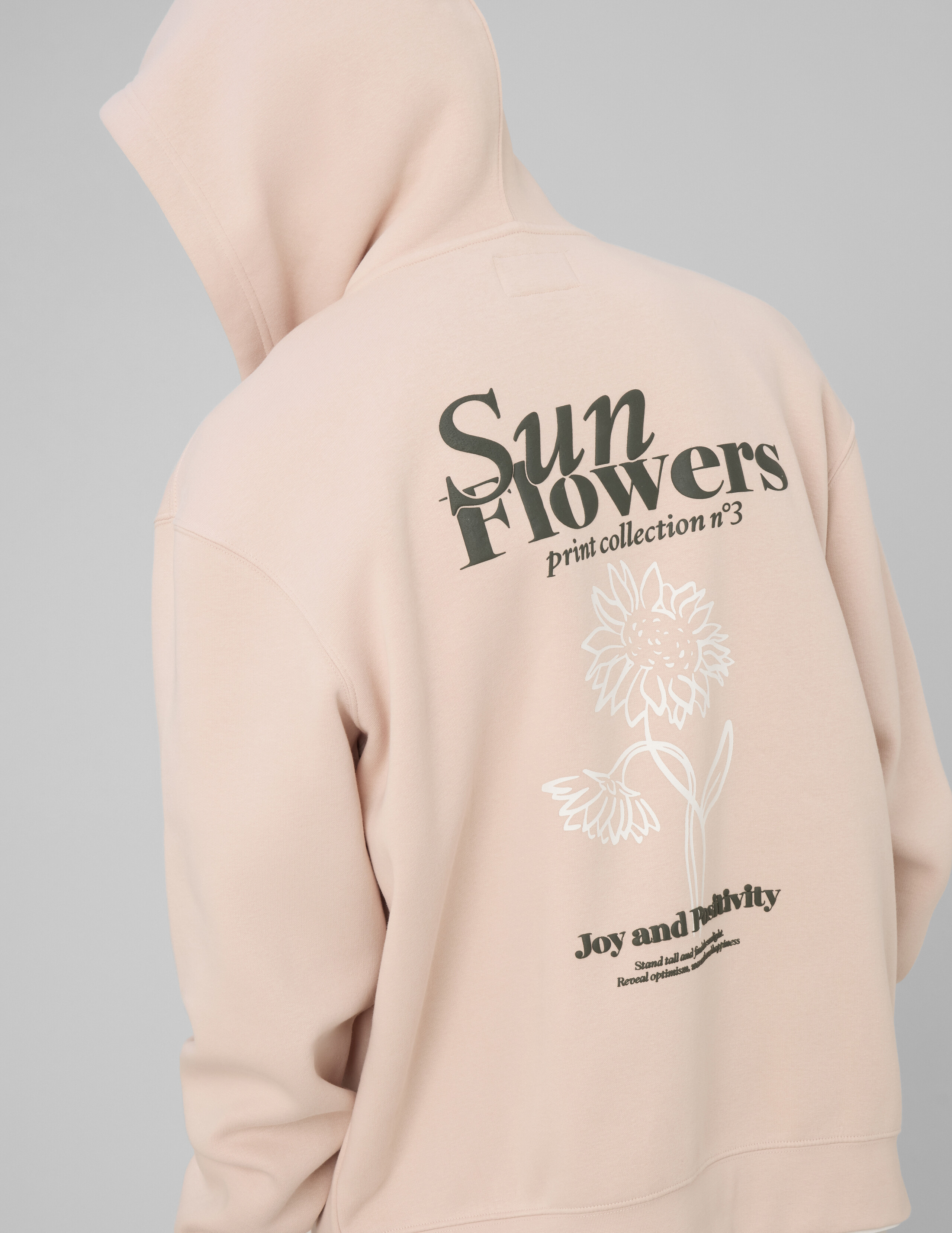 Sweat zippé imprimé devant/dos, BZB