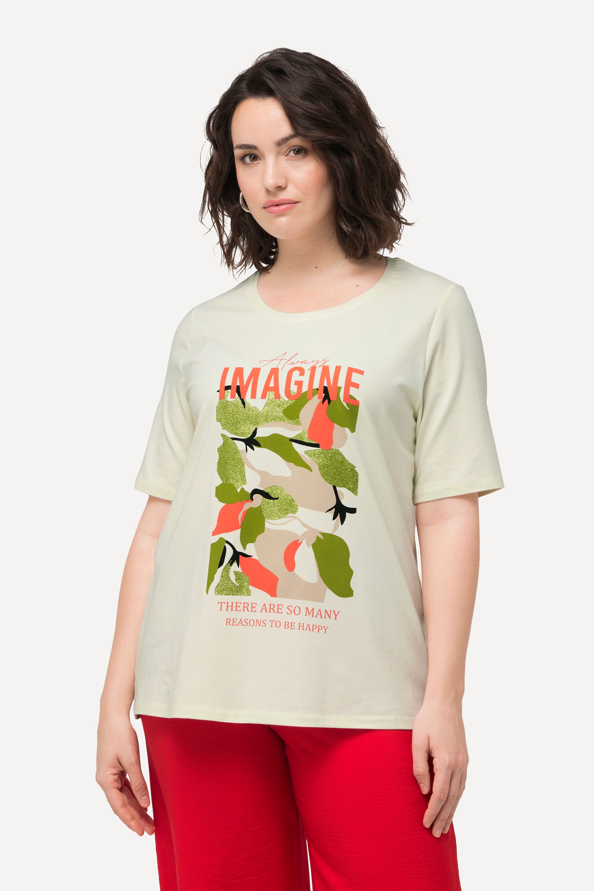 T-shirt à imprimé Imagine avec col rond et, ULLA POPKEN