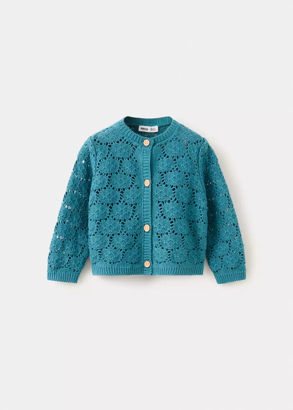 Cardigan maille ajourée, MANGO BABY
