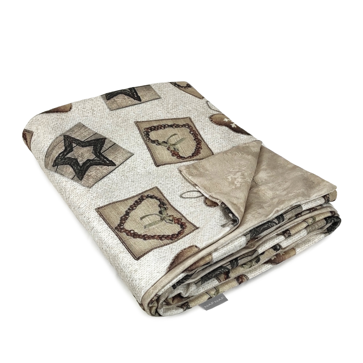 Plaid réversible de velour de NOËL WARM, NAF NAF HOME