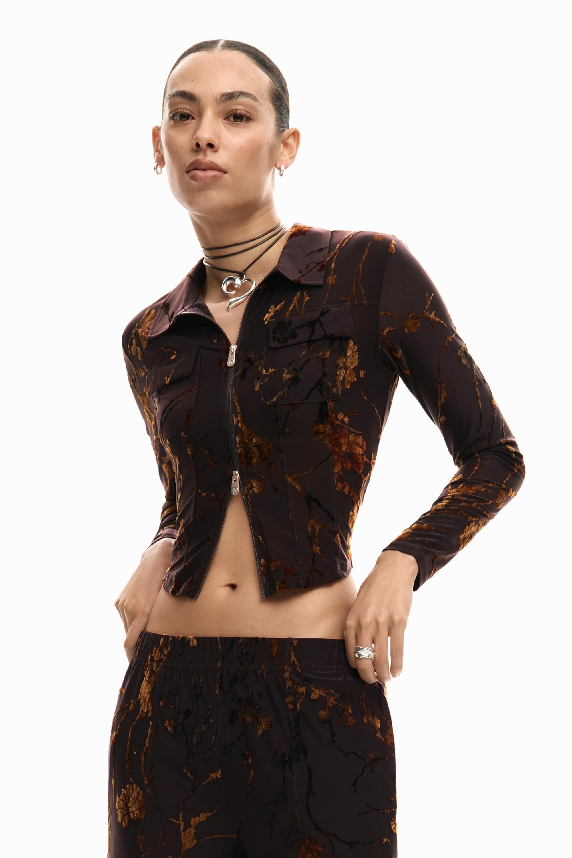 Chemise zippée floquée, DESIGUAL