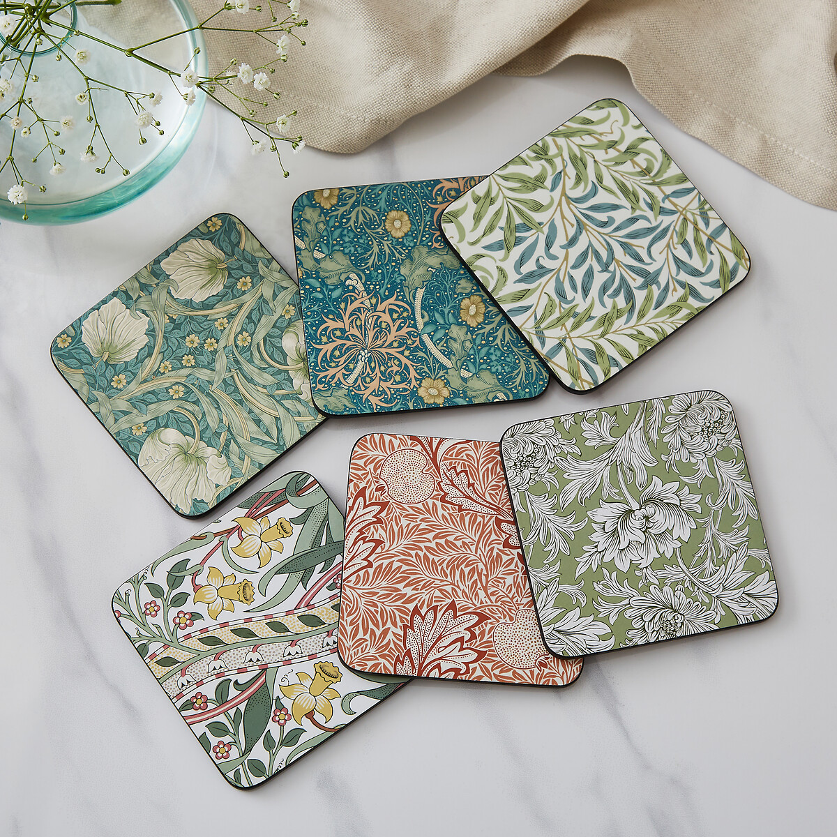 Set of 6 Morris & Co. Coasters, MORRIS & CO.