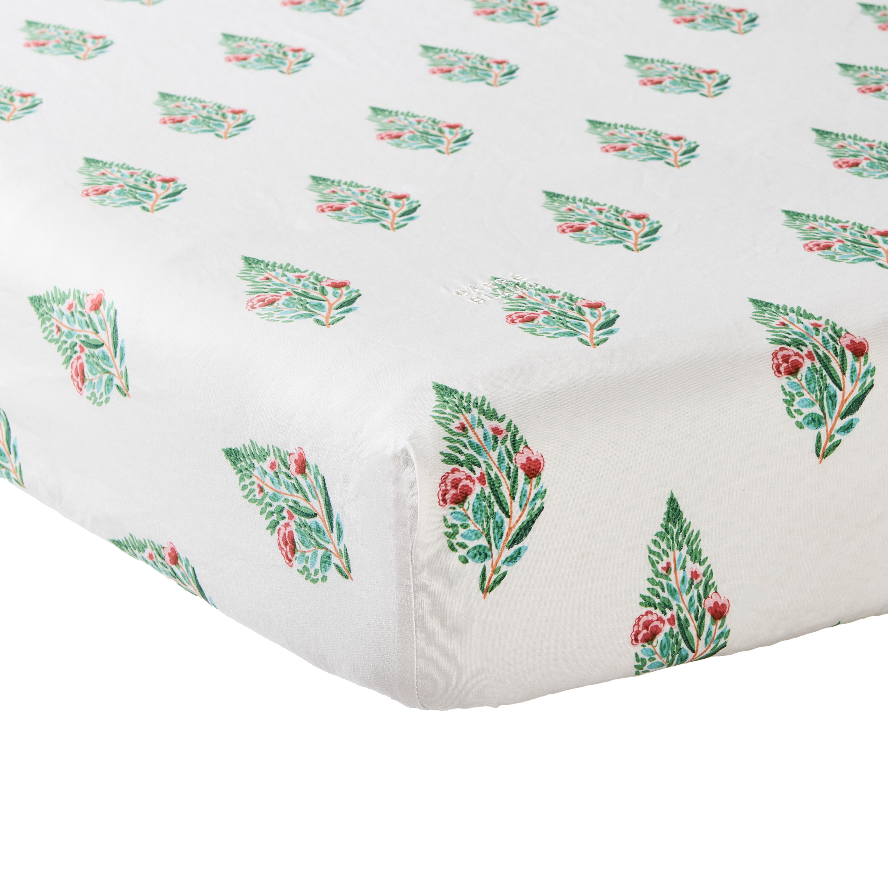 Drap housse coton bio BUNDI, CARRE BLANC