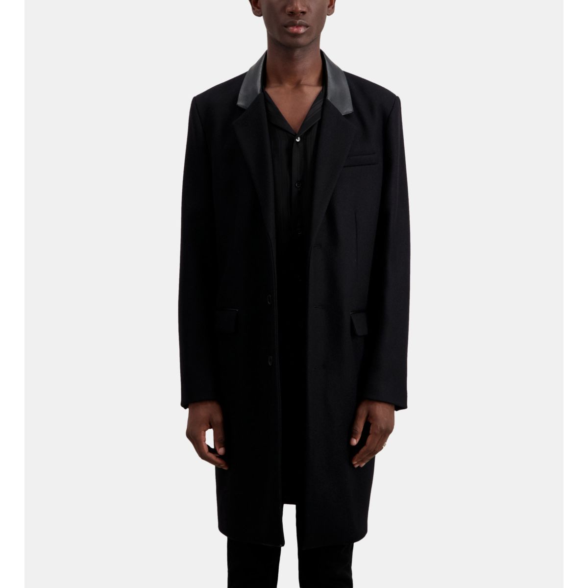 Long manteau cuir online homme