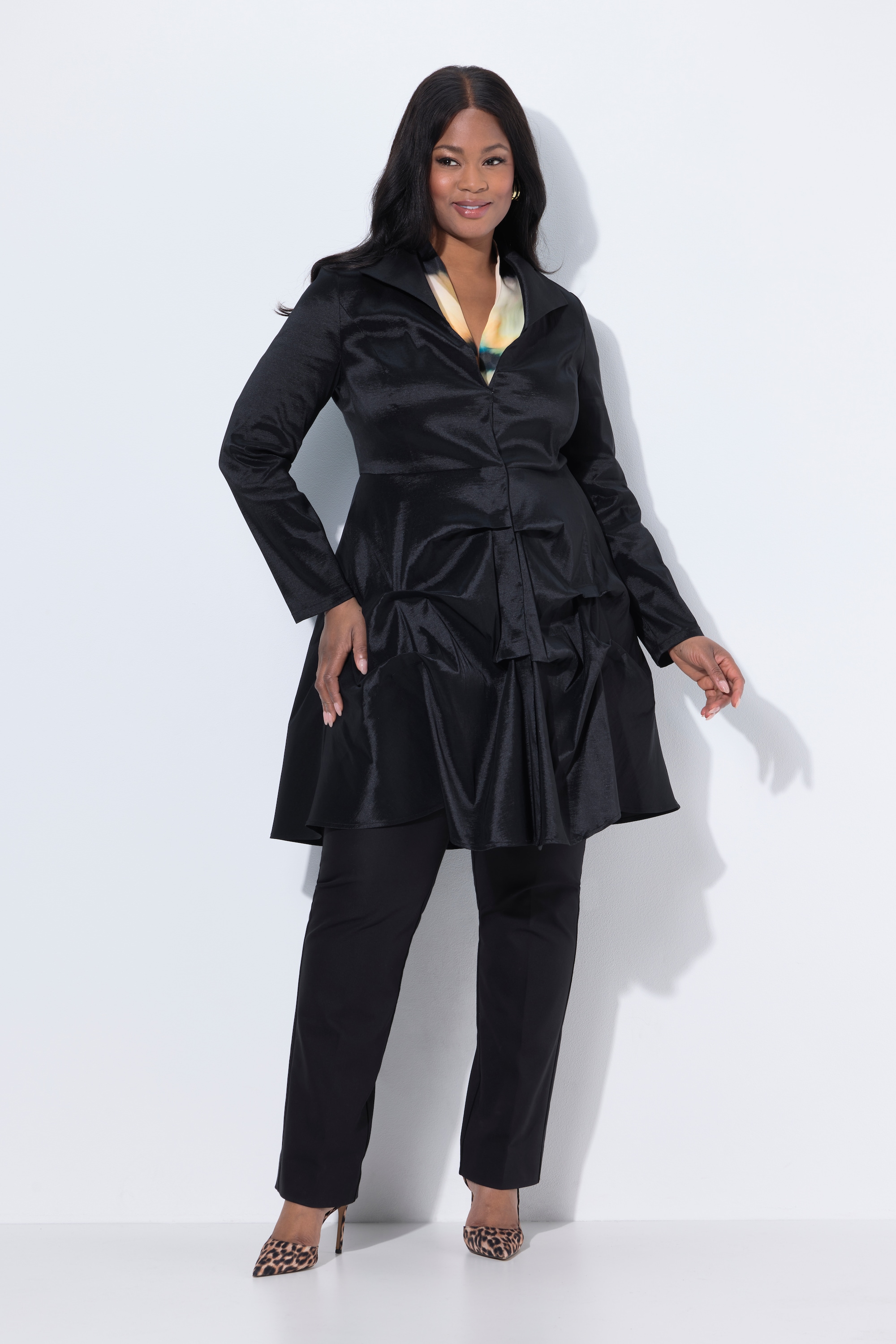 Veste longue à col pelle à tarte, ULLA POPKEN