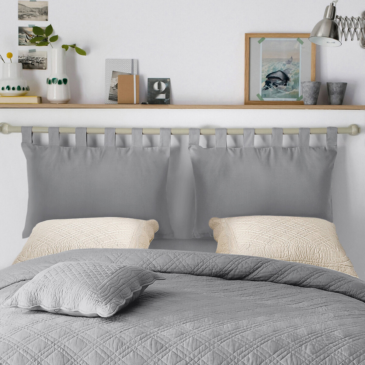 LIFEREVO 2 Federe Decorative In Pelliccia Sintetica Shaggy – Grigio Chiaro, 50x66 Cm, Con Cerniera, Pelo Alto 45 Mm