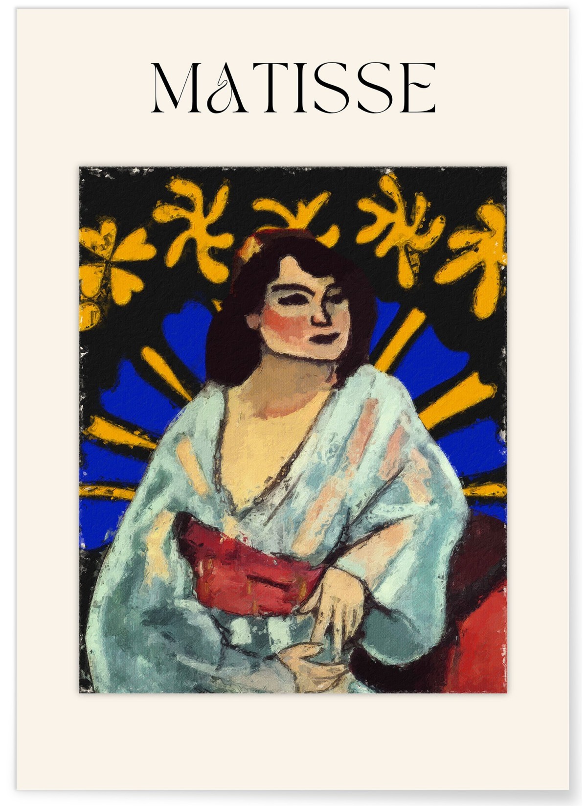 Poster Matisse - Femme en robe bleue, L'AFFICHERIE