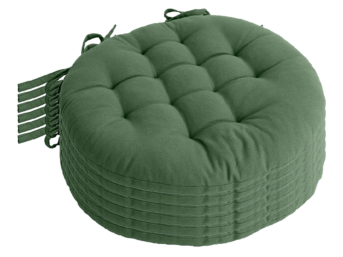 Galette piquée ronde Panama Ø 38 cm - Enjoy Home - Lot de 6, JARDIDECO