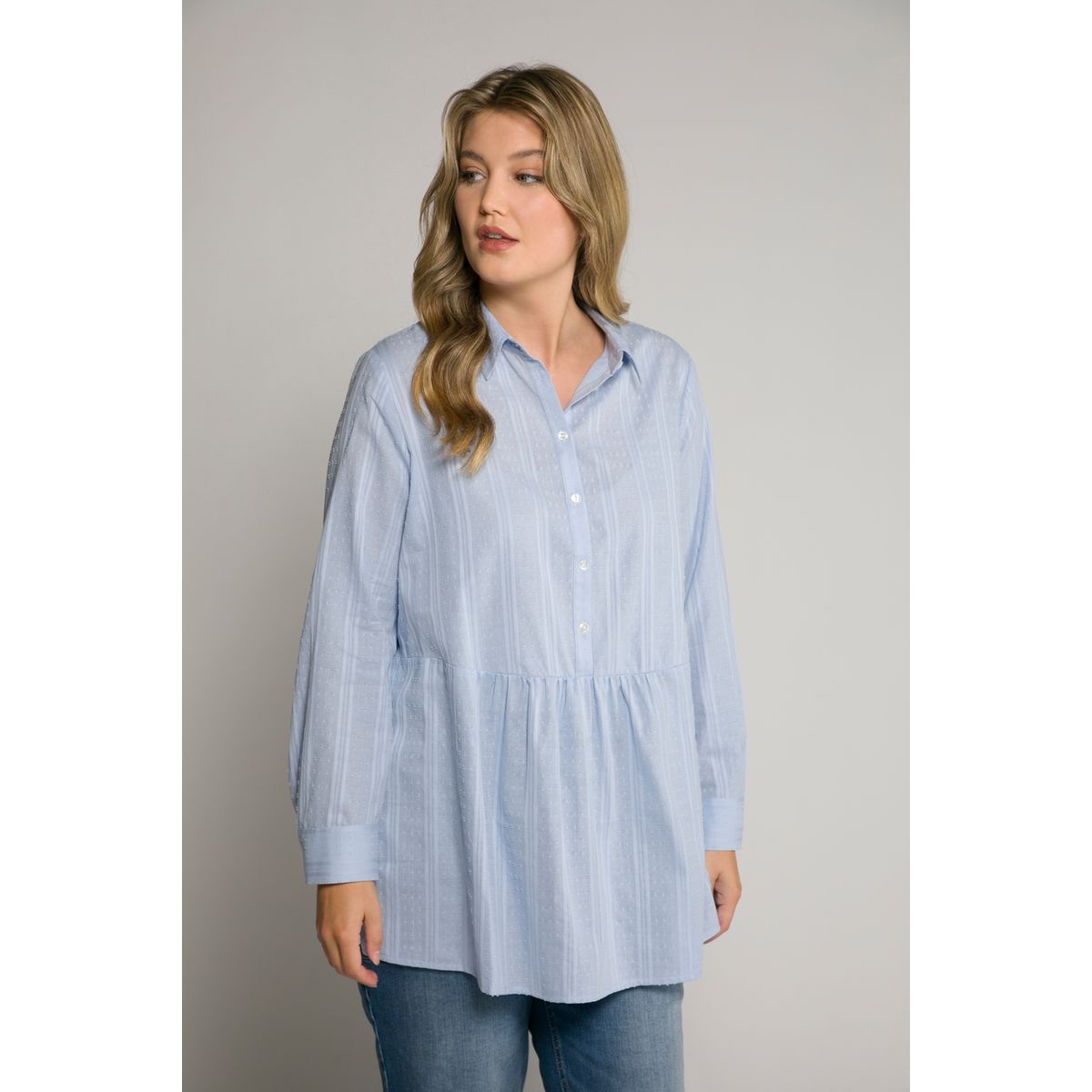 ULLA POPKEN Chemise Avec minimalprint et Strass a-ligne bleu foncé NEUF ULLA POPKEN Chemise Avec minimalprint et Strass a-ligne bleu foncé NEUF