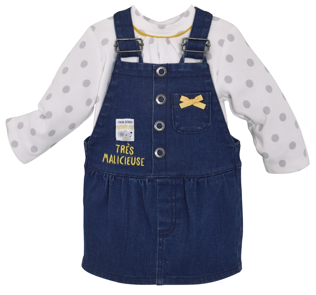 Ensemble robe salopette jean, SUCRE D'ORGE