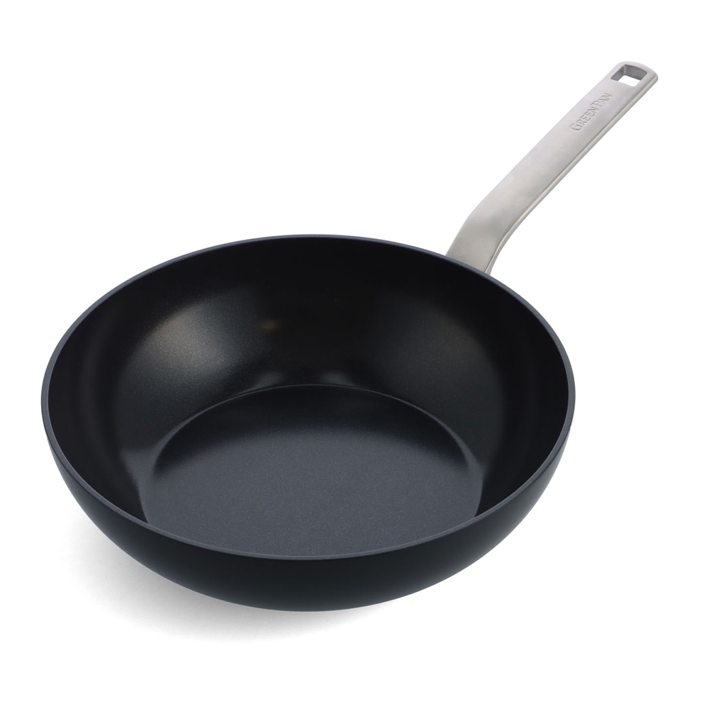 Wok 28 cm aluminium forgé revêtement céramique - Evolution, GREENPAN