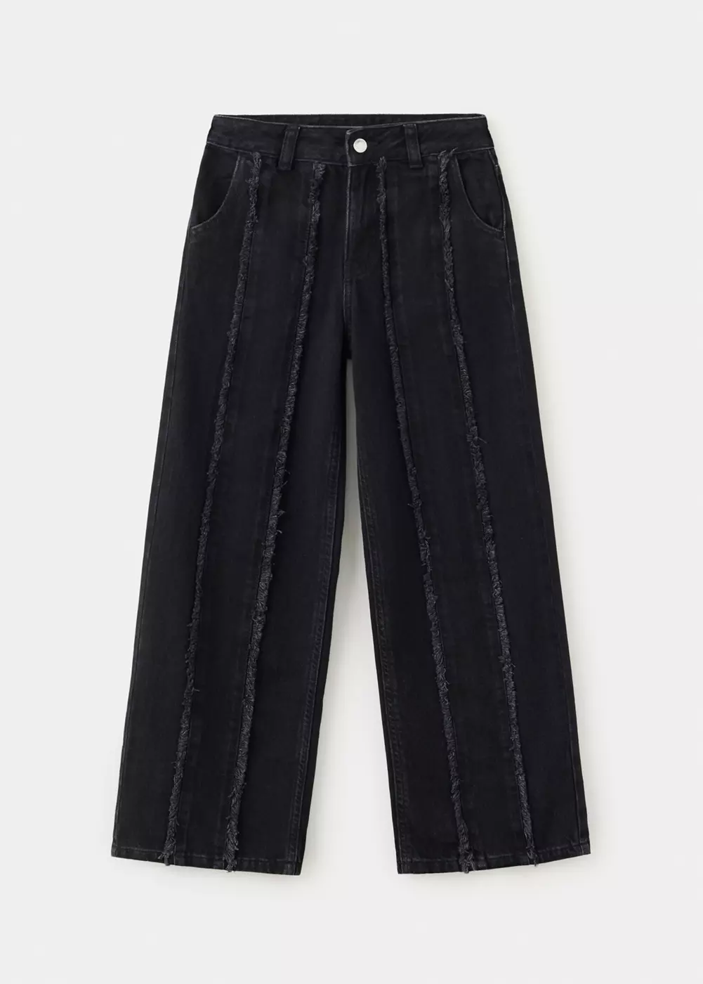 Jean wide leg à franges, MANGO KIDS
