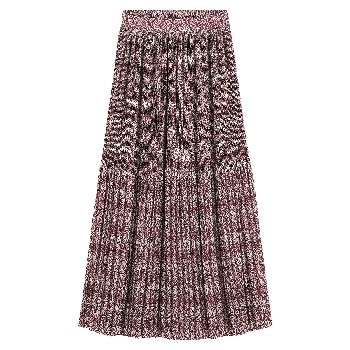 Pleated Maxi Skirt in Floral Print, LA REDOUTE COLLECTIONS