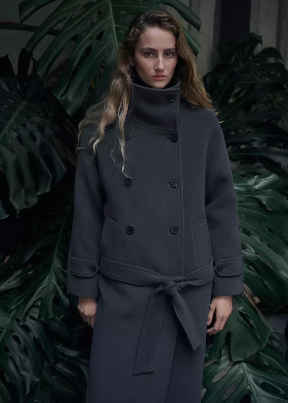 Manteau laine ceinture, MANGO