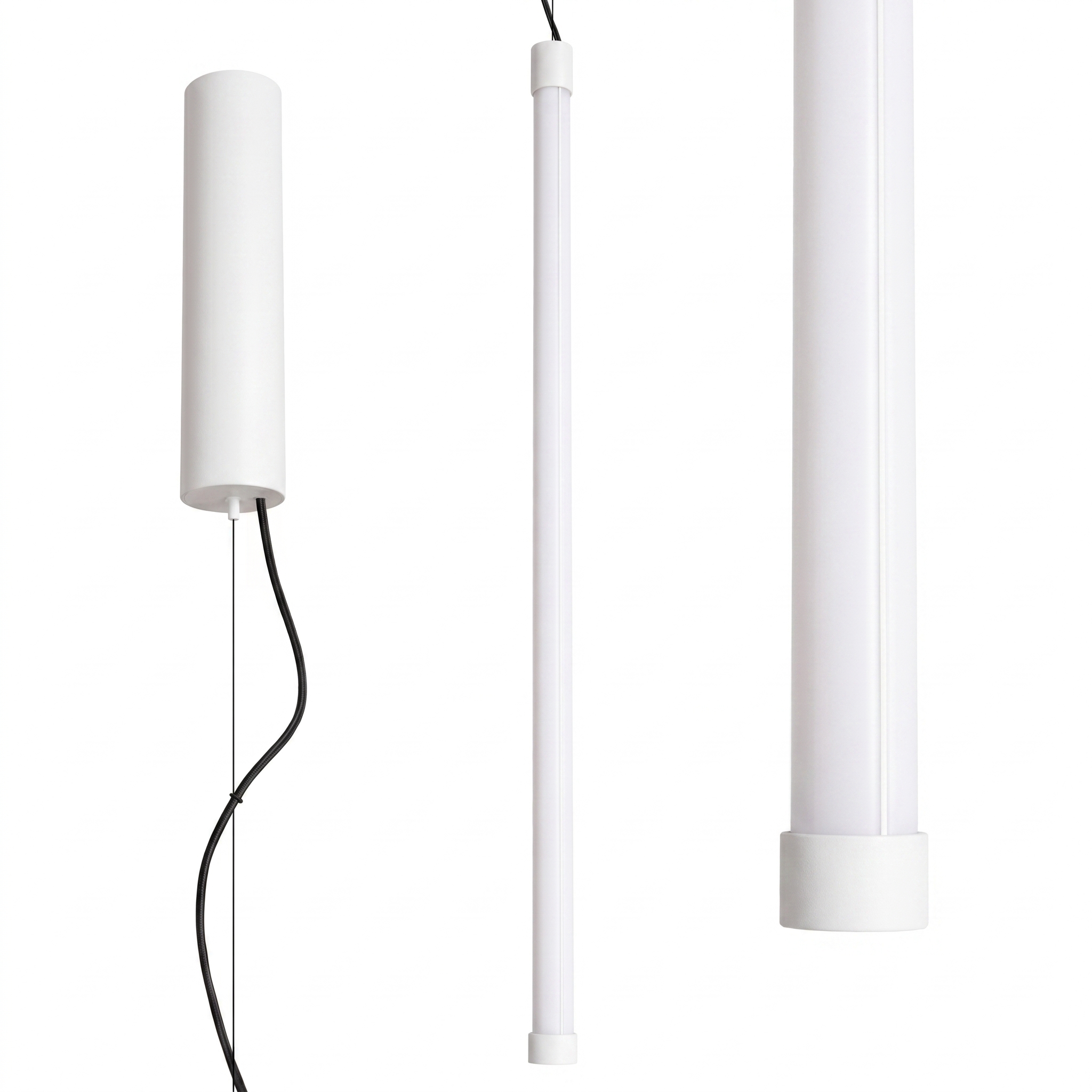 Suspension Acier Blanc LED 1 Trang, EDEN