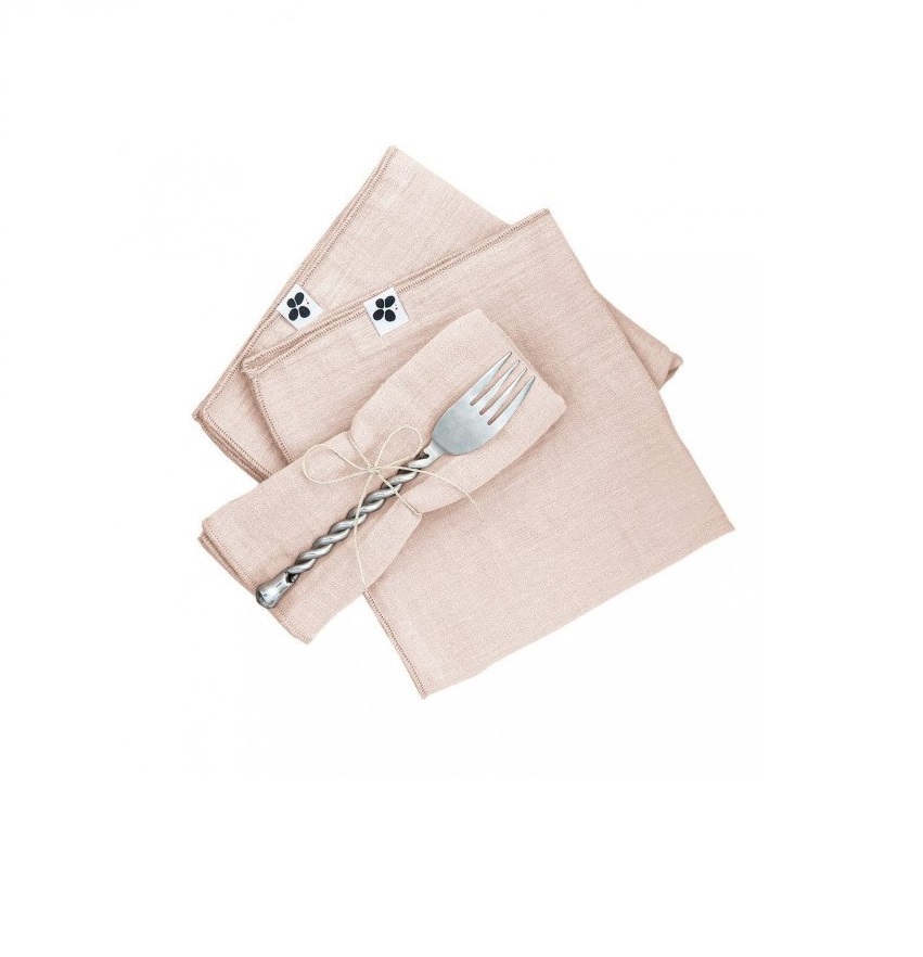 Lot 3 serviettes de table en gaze de coton, EDEN