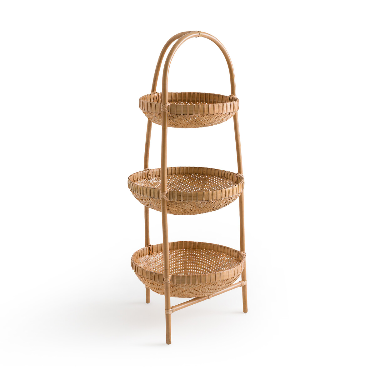 Jyska Rattan & Bamboo Shelf Unit with 3 Baskets